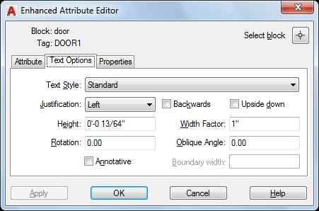 autocad edit text in block